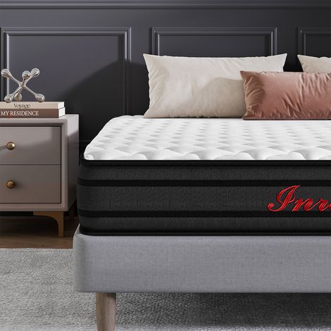 Matratze 140x200 cm INRE Sehr dick 25 cm Memory-Schaum, Wendbar Perfekte Unterstützung, Hypoallergen