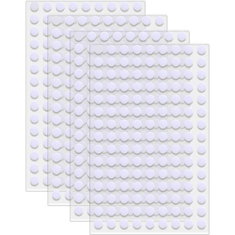 Pegatinas Redondas para Rascar [270 Pares], Adhesivos de Gancho y Bucle de 1 CM, Puntos Autoadhesivos de Doble Cara para Manualidades de Muebles de Bricolaje, Esquinas de Puntos Traseros de Puntos Aut (1/5)