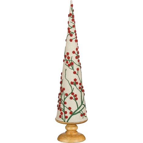 Mica Decorations Sapin de Noël décoratif Rouge H55xl12xL12cm