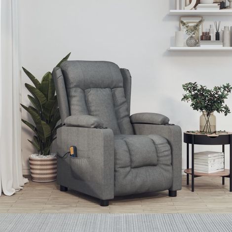 Chaise de bureau,Fauteuil de massage de bureau,Fauteuil Relax,Chaise Massage Gris foncé Tissu VDVM598709 (1/5)