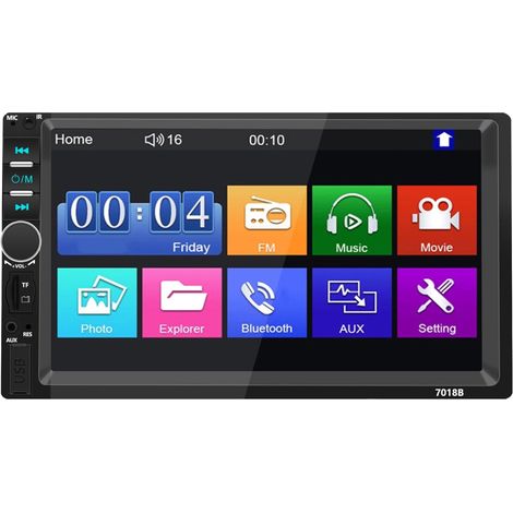 Compatible avec le lecteur MP5 de voiture VALSEEL à écran tactile HD de 7 pouces, il prend en charge Bluetooth, USB/AUX/T-Flash/radio FM, caméra de recul et écran tactile.