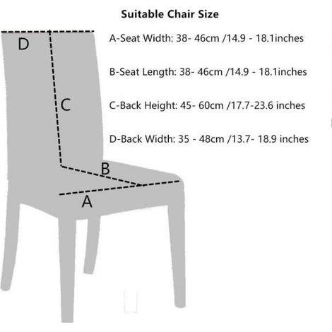 6 Pièces Housse de Chaise Extensible pour Salle à Manger Protection de Chaise Imprimée Maison Hôtel Mariage Réunion (1/4)