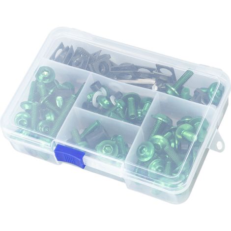 177-teiliges Motorradverkleidungsschrauben-Set, farbig, M5/M6, Ersatz-Windschutzscheibenschrauben für SUZUKI GSXR600/GSXR750, Grün (1/5)