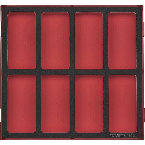 Tray FOAM2 vide avec 8 compartiments Teng Tools TED01 (1/2)