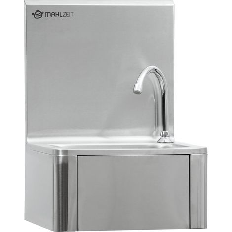 Mahlzeit Meal Lavamano in acciaio inox con comando a ginocchio e dispenser di sapone (1/5)
