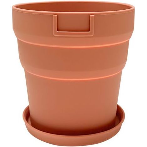 Pot de fleurs en silicone écologique, réutilisable pour bureau, anti-chute avec plateau, pot de fleurs pliable (1/4)