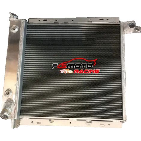 Radiador de aluminio, tamaño del núcleo 18" x 18" x 1", tamaño total 21 1/4" x 26 7/8" x 5 1/2", tamaño de entrada 1 1/2", tamaño de salida 1 1/4", compatible con modelos Ford y Mazda de 1991 a 1994. (1/5)