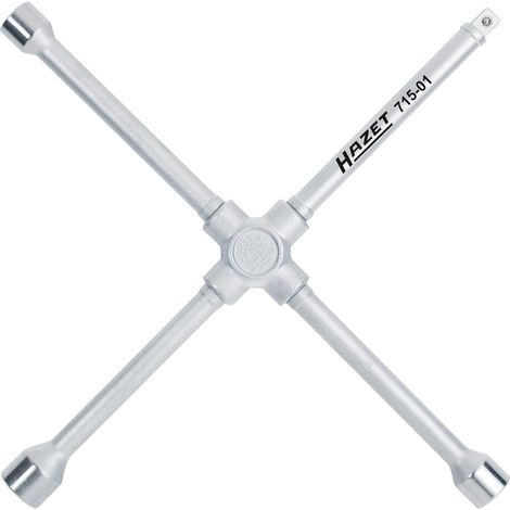 Hazet 715-01 Chiavi a Croce, Argento, Lunghezza 420 mm (1/2)
