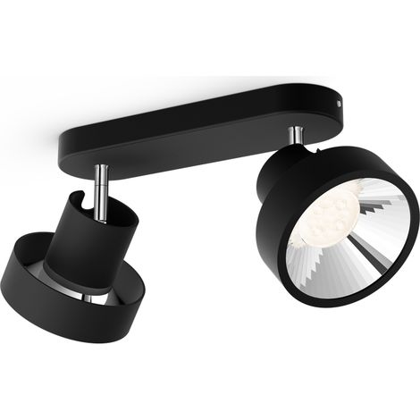 Philips Faretto Bukko Singolo, 1 Punto Luce, LED SceneSwitch, Metallo Nero [Classe di efficienza energetica A] (1/5)