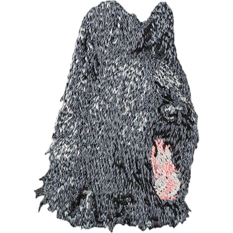 Pastor francés Briard, Berger de Brie: parche con forma de perro, parche bordado, decoración única para mochila de Art-Dog (1/3)