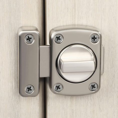Barre de verrouillage pour porte coulissante, loquet de porte de grange, boucle à crochet et œillet en bois (1/5)
