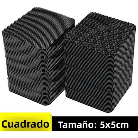 (12 pièces carrées) Attaches auto-adhésives antidérapantes double face à scratch pour canapé, clips de fixation invisibles (1/5)