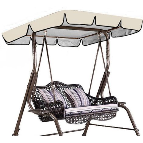 Toile de rechange adaptée aux balancelles de jardin, pare-soleil pour balancelle, toile résistante et indéchirable. Convient également aux hamacs de jardin, housse de protection pour mobilier de jardi (1/4)