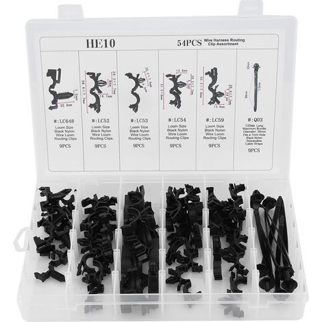 Kit de clips métalliques, clip de routage portable stable et pratique, pour véhicule de voiture et autre endroit. (1/5)