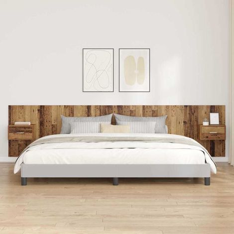 vidaXL Tête de lit avec armoire 3 pcs Bois Ancien Bois d'ingénierie