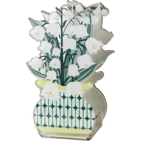 MINI PROFUMATORE MUGHETTO MARY IN CRISTALLO ACRILICO DECORATO BIANCO FRAGRANZA BY CHIARA FIRENZE DESTINO 50ML
