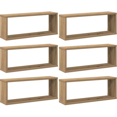 Maison Exclusive - Wandregale 6 Stk. Artisan-Eiche 60x15x23 cm Ho (1/5)