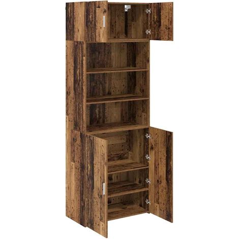 Storage Cabinet Old Wood 80 x 42.5 x 225 cm Engineered Wood vidaXL