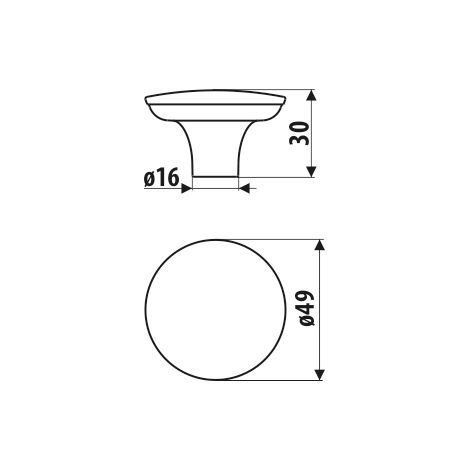 Bouton GX01, blanc, terrazzo bleu marine (1/4)