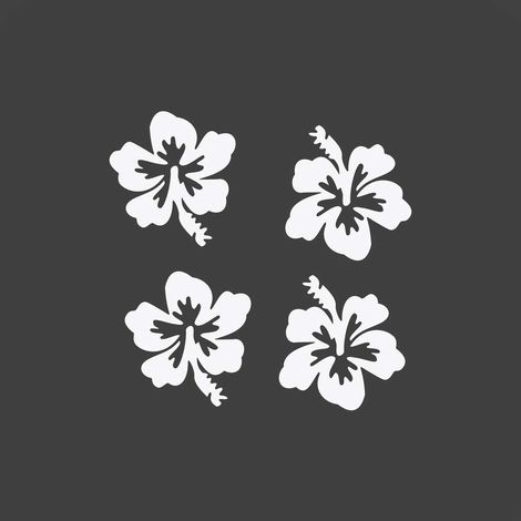 Adesivo Rifrangente Fiore (Bianco) (1/5)