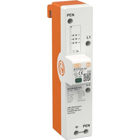 OBO Bettermann LightningController Rail tripolaire 255V, 5096971 (1/2)