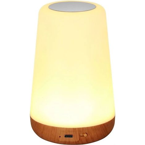 Nachttischlampe, Touch-LED-Nachtlicht mit 13 RGB-Farben, Nachtlampe mit 3 Beleuchtungsmodi, wiederaufladbare Still-Nachtlichtlampe