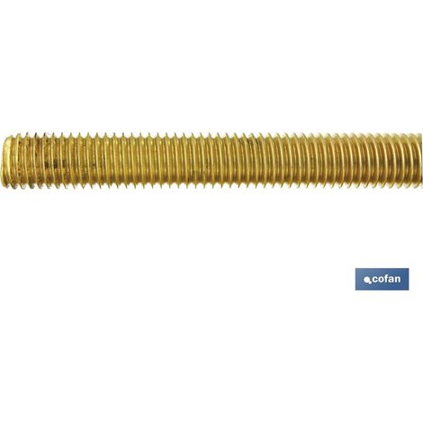 Tige filetée en laiton M-12 DIN 975