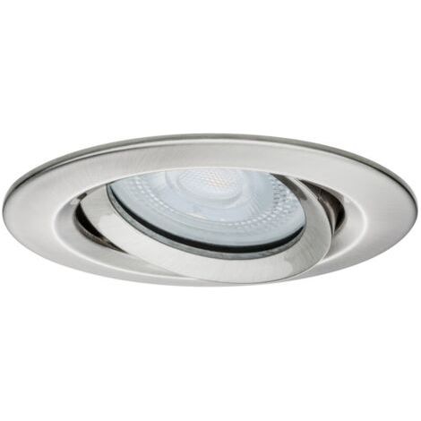 Paulmann Nova Spot encastrable pour salle de bains LED GU10 7 W IP65 fer (brossé) S309671 (1/5)