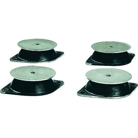 Plots antivibratiles, D 80 mm, poids supporté 80 kg, 4 unités S&P (UNELVENT) 970009