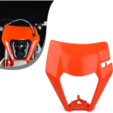 Plaque Phare Moto pour 125 150 250 300 350 450 500 EXC XCW EXC-F 2017 2018 Dirt Bike Enduro Motocross Supermoto-Orange (1/5)
