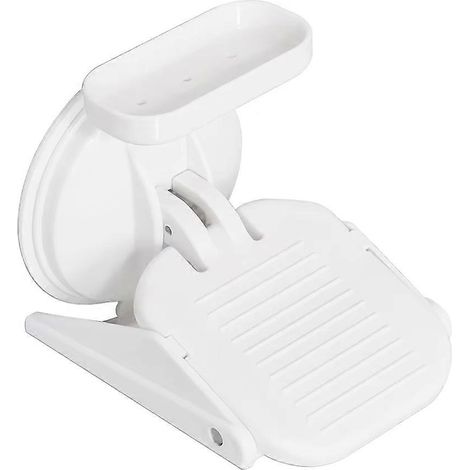 Repose-pieds de douche sans perçage avec ventouse, repose-pieds pour pédicure, étagère de rangement pour la maison et les salles de bain (1/5)