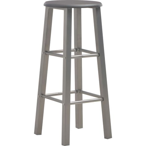Barhocker Set von 2 anthrazit MDF