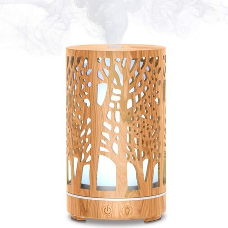 Diffuseur d'huile essentielle, diffuseur d'aromathérapie, diffuseur d'humidificateur à brume fraîche à arôme ultrasonique de grande capacité avec mode de brume réglable, arrêt automatique (1/4)