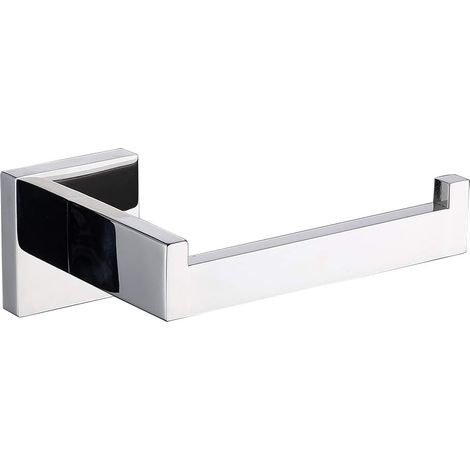 Sollbry Portarrollos de papel higiénico de acero inoxidable SUS304, moderno soporte cuadrado semiabierto para grifo de baño, montaje en pared, dispensador de rollos de papel higiénico antipolvo para b (1/5)