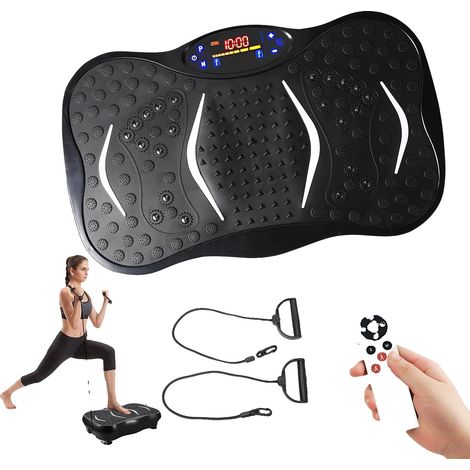 Plataforma vibratoria, conectividad Bluetooth, 99 niveles de velocidad, color negro. (1/2)