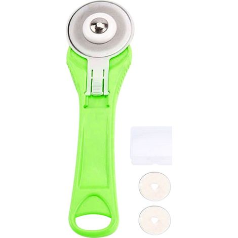 Lot Cutter Rotatif Molette Couteau Plat Coupe DIY Tissu Outils Couture Garment Vert (1/5)
