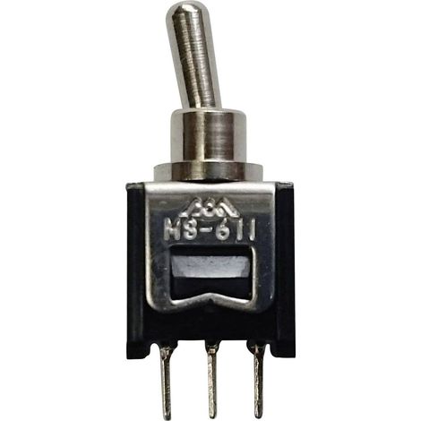 INTERRUPTEUR À LEVIER 250 V/AC 0.15 A 1 X ON/ON 611A PERMANENT 1 PCS. TRU COMPONENTS 701505