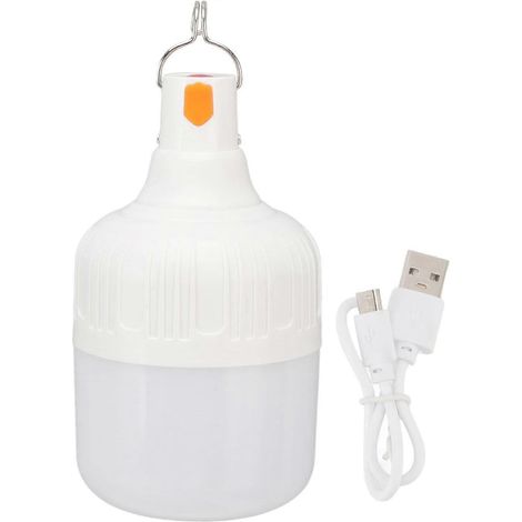 Ampoule LED portable rechargeable USB, lampe de secours avec crochet pour stands de marchés nocturnes (1/5)