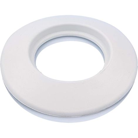 Rosace Coprimuro blanc en silicone pour tuyaux de 100 mm Rosace flexible pour cheminée de poêles à bois, granulés et chaudières (1/5)