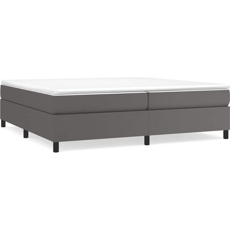Maison Exclusive - Boxspringbettgestell Grau 200x200 cm Kunstlede (1/5)