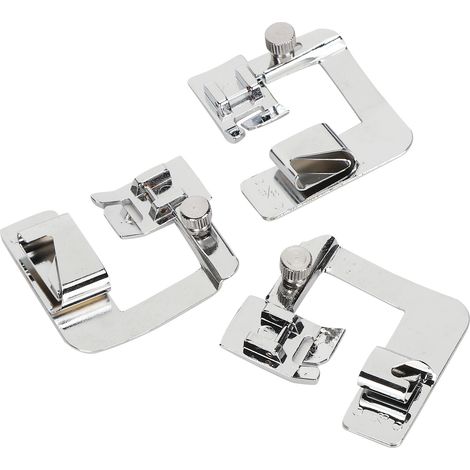 Rolled Hem Presser Foot 4/8 6/8 8/8 Hemmer Embroidery Sewing Machines Accessories (1/5)