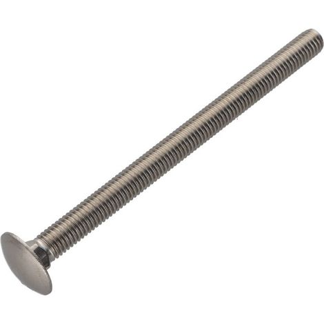 TRCC JAPY tête ronde collet carré Inox A2 M10X100 Filetage total