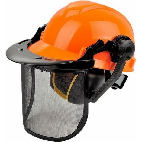 1PZ ELMETTO DI PROTEZIONE CON VISIERA + CUFFIE