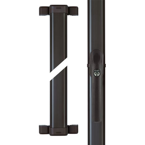 Abus Fos550 Al0125 Spranga con Blocco, Serratura a Spinta con Cilindro per Finestre, Chiave Maestra, Livello di Sicurezza: 10, 31792, Marrone (1/5)