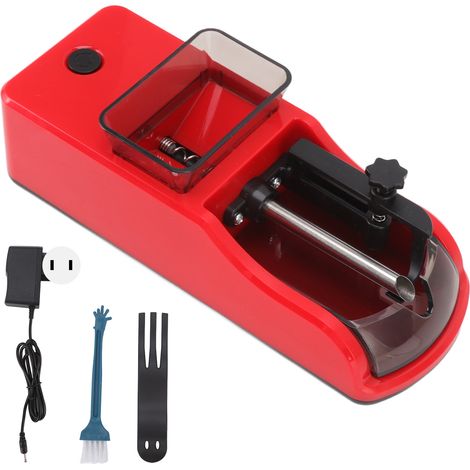 Machine à rouler les cigarettes électrique automatique 8mm, injecteur de cigarettes auto, accessoires pour fumeurs, 110‑240V, prise US, rouge (1/5)