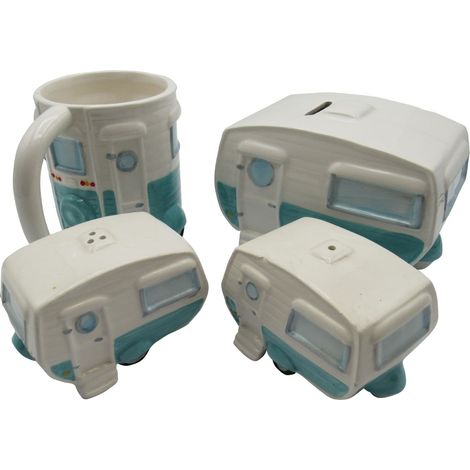 Caravan Novelty Gift Set (Collectables Mug Presents Ceramic Unique Unusual Bundle)