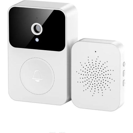 Sonnette,Sans fil Smart X9 HD 1080P vidéo sonnette caméra nuit interphone visuel sonnette IR alarme caméras de sécurité stockage en nuage (1/5)