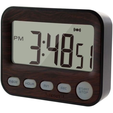 Minuteur à compte à rebours - Minuteur de cuisine - Chronomètre numérique magnétique avec grand écran LED - Signal sonore pour les études, la cuisine, le sport, et pour les salles de classe des enfant (1/5)