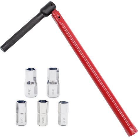 Clé Robinet,Outil pour L'installation de Robinets,Clé pour Robinet Evier 13 mm et Adaptateur 8-12 mm,Robinets D'évier Cle pour la Cuisine la Salle de Bain et L'évier (1/5)