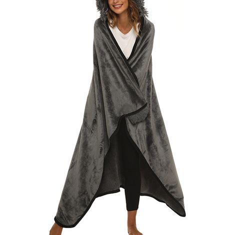 Cadeaux pour femmes, couverture portable pour femmes, cadeau pingouin pour femmes, couverture de canapé, couverture pingouin, couverture chaude et douce, moelleuse, couverture avec bonnet et gants, 15 (1/5)